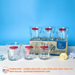 Ly Thủy Tinh Ngấn Cạnh In Logo Lt10 13 Ly thủy tinh ngấn cạnh in logo lt10 - ảnh 2
