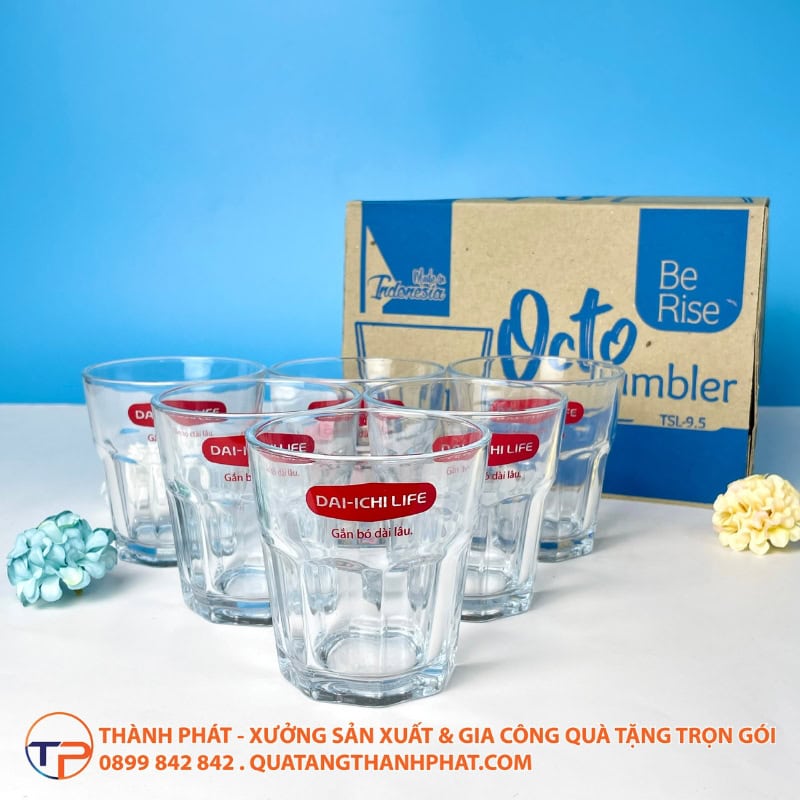 Ly Thuỷ Tinh Dáng Bầu Cao In Logo Lt16 31 Ly thuy tinh ngan canh in logo lt10 tinh te