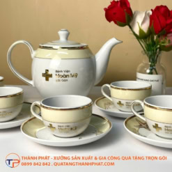 Bộ Ấm Trà Chỉ Vàng In Logo 18 Bộ ấm trà chỉ vàng in logo - ảnh 5