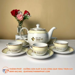 Bộ Ấm Trà Chỉ Vàng In Logo 16 Bộ ấm trà chỉ vàng in logo - ảnh 3