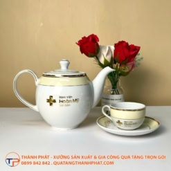 Bộ Ấm Trà Chỉ Vàng In Logo 15 Bộ ấm trà chỉ vàng in logo - ảnh 2