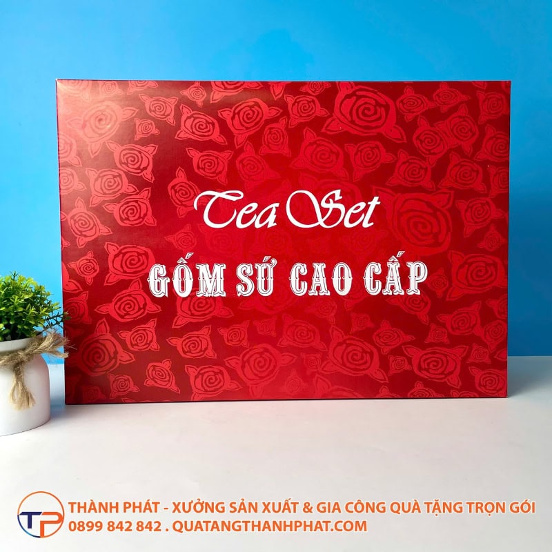Bộ Ấm Trà Dáng Vuông In Logo 13 Bộ ấm trà dáng vuông in logo - ảnh 4
