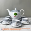 Bộ Ấm Trà Hoạ Tiết Chim Lạc In Logo 69 Bo am tra hoa tiet chim lac in logo tinh te