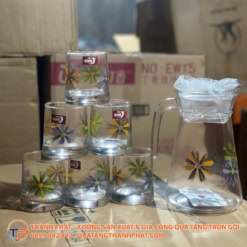 Bộ Bình Ly Thuỷ Tinh In Logo Lt20 19 Bộ bình ly thuỷ tinh in logo lt20 - ảnh 5