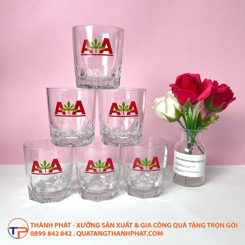 Ly Thuỷ Tinh Đáy Ngắn Lt19 20 Ly thuy tinh day ngan in logo lt19 hien dai