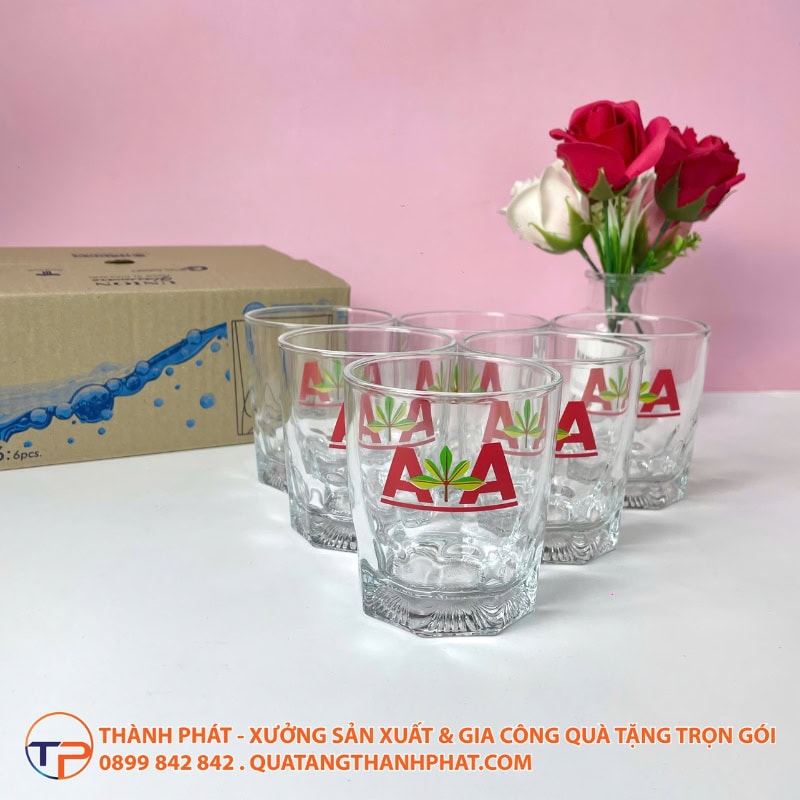 Ly Thuỷ Tinh Đáy Ngắn Lt19 21 Ly thuy tinh day ngan in logo lt19 sang trong