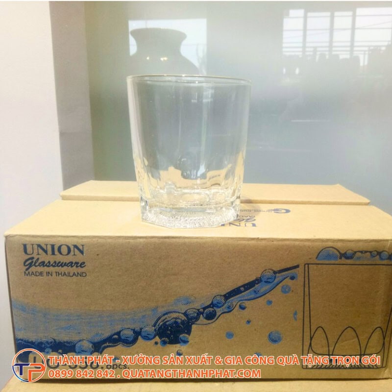 Ly Thuỷ Tinh Đáy Ngắn Lt19 23 Ly thuy tinh day ngan in logo lt19 tinh te