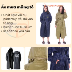 Áo Mưa Măng Tô Thời Trang In Logo A05 15 Áo mưa măng tô thời trang in logo a05 - ảnh 2
