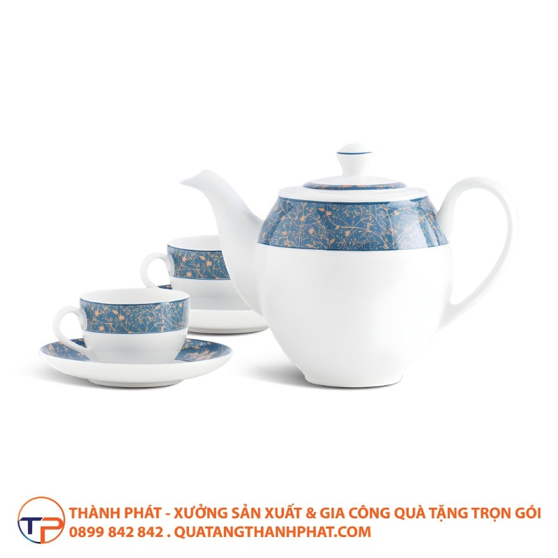 Bộ Ấm Trà Diệp Lục In Logo 25 Bo am tra diep luc in logo hien dai