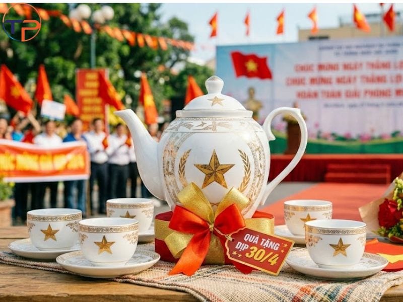 Top 9+ Mẫu Quà Tặng Doanh Nghiệp Dịp 30/4 Đẹp, Rẻ Và Ý Nghĩa 18 Bộ ấm trà gốm sứ