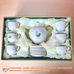 Bộ Ấm Trà Mạ Vàng Sang Trọng In Logo 20 Bộ ấm trà mạ vàng sang trọng in logo - ảnh 6