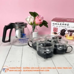 Bộ Ấm Trà Thuỷ Tinh Có Lõi Lọc Inox 18 Bộ ấm trà thuỷ tinh có lõi lọc inox - ảnh 4