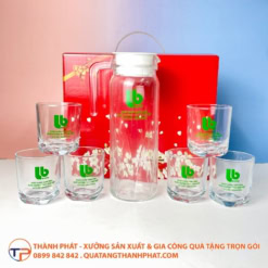 Bộ bình ly thuỷ tinh quà tặng in logo lt27 - ảnh 5