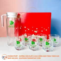 Bộ bình ly thuỷ tinh quà tặng in logo lt27 - ảnh 6
