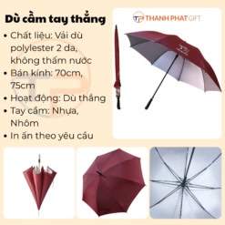 Dù Thẳng Cầm Tay Poly In Logo 17 Dù thẳng cầm tay poly in logo - ảnh 2