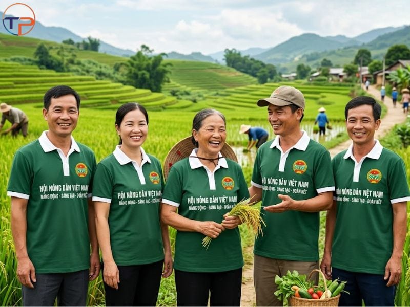 Gợi Ý Quà Tặng Đại Hội Nông Dân Các Cấp In Logo Ý Nghĩa 22 Ao thun in logo 2