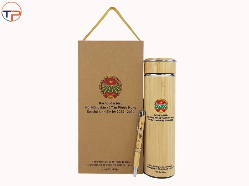 Gợi Ý Quà Tặng Đại Hội Nông Dân Các Cấp In Logo Ý Nghĩa 25 Binh giu nhiet in logo 2
