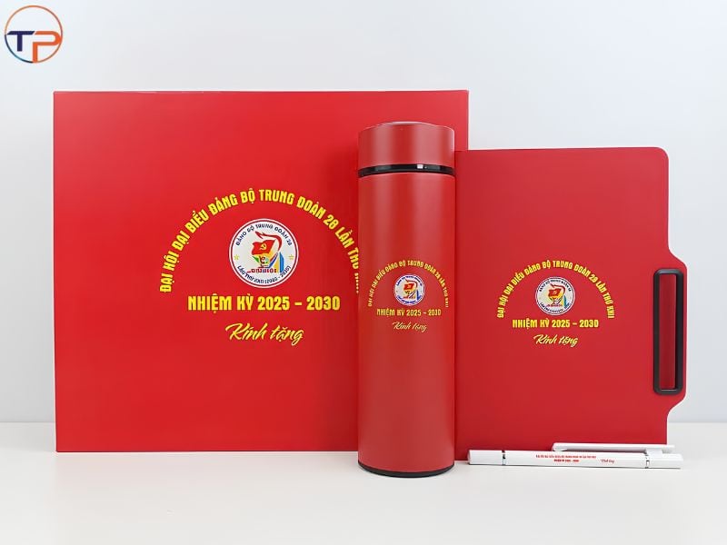 Gợi Ý Quà Tặng Đại Hội Đảng Bộ In Logo Ý Nghĩa, Thiết Thực 33 Binh giu nhiet in logo 3