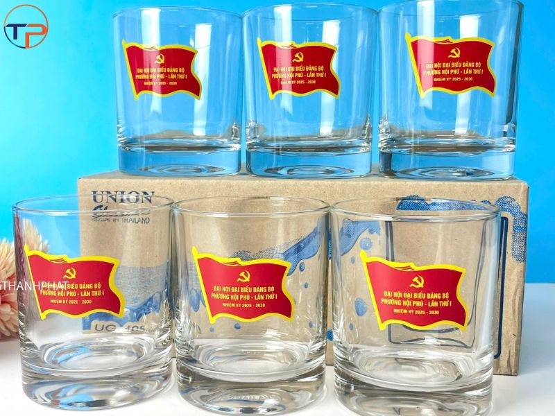 Gợi Ý Quà Tặng Đại Hội Công Đoàn Các Cấp In Logo Ý Nghĩa 27 Bo ly thuy tinh 1
