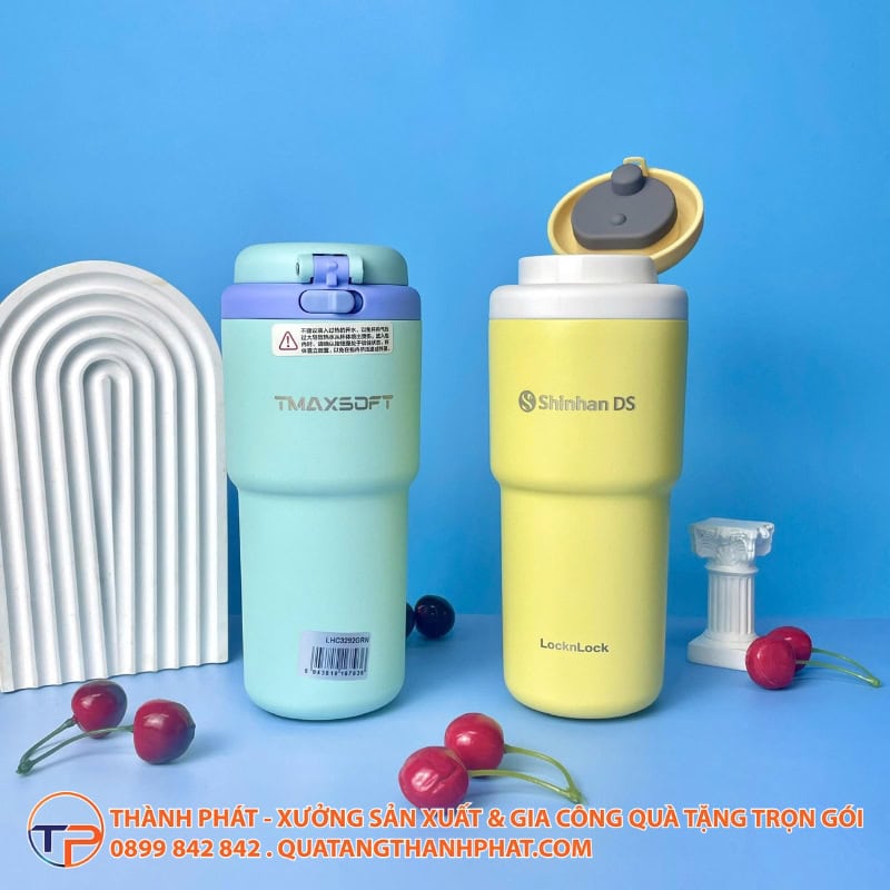 Ly Inox Giữ Nhiệt Macaron Locknlock Lhc3292Grn 13 Ly inox giữ nhiệt macaron locknlock lhc3292grn - ảnh 4