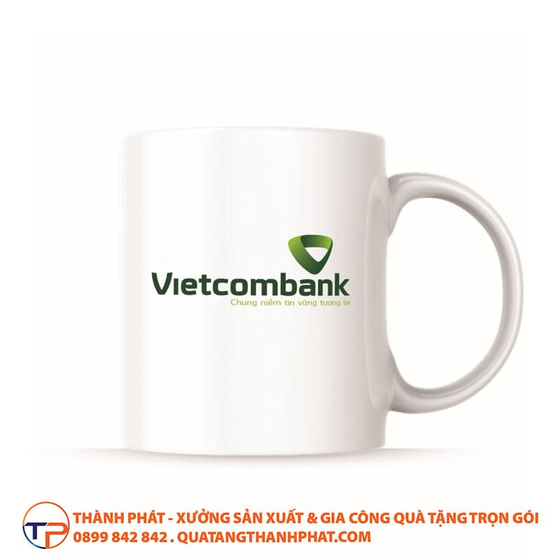Cốc Sứ Uống Trà Cà Phê In Logo Ls12 24 Ly su qua tang nganh ngan hang