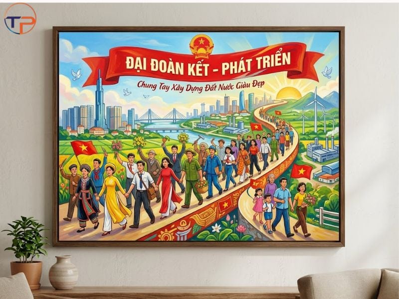 Gợi Ý Quà Tặng Đại Hội Mặt Trận Tổ Quốc Việt Nam Các Cấp In Logo Ý Nghĩa 31 Tranh treo tuong chu de
