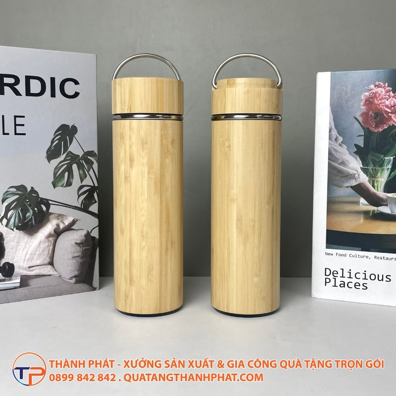 Bình Giữ Nhiệt Vỏ Tre Quai Inox Gf6965 23 Binh giu nhiet vo tre quai inox gf6965 sang trong