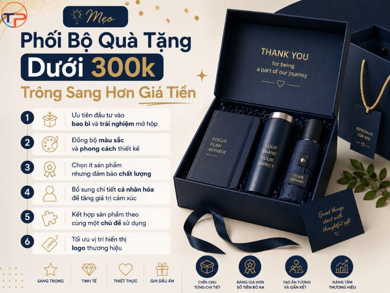 Gợi Ý Bộ Quà Tặng Doanh Nghiệp Dưới 300K Đẹp, Thiết Thực 20 Cach phoi bo qua tang duoi 300k