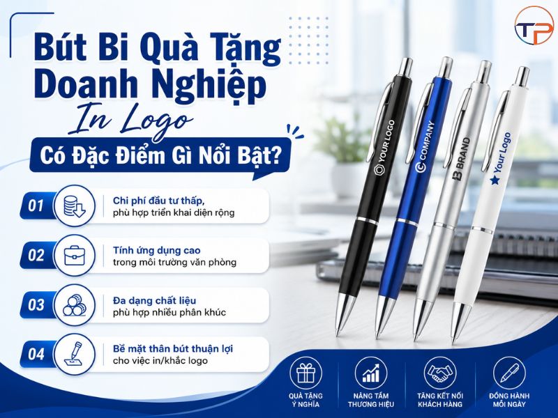 Bút Bi Quà Tặng Doanh Nghiệp In Logo: Đặc Điểm, Phân Loại, Ứng Dụng &Amp; Báo Giá 15 Dac diem but bi qua tang in logo