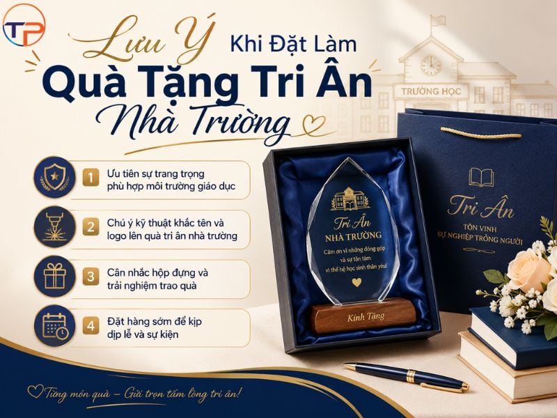 Gợi Ý Quà Tặng Tri Ân Nhà Trường Ý Nghĩa, Trang Trọng 24 Luu y khi dat qua tang tri an nha truong