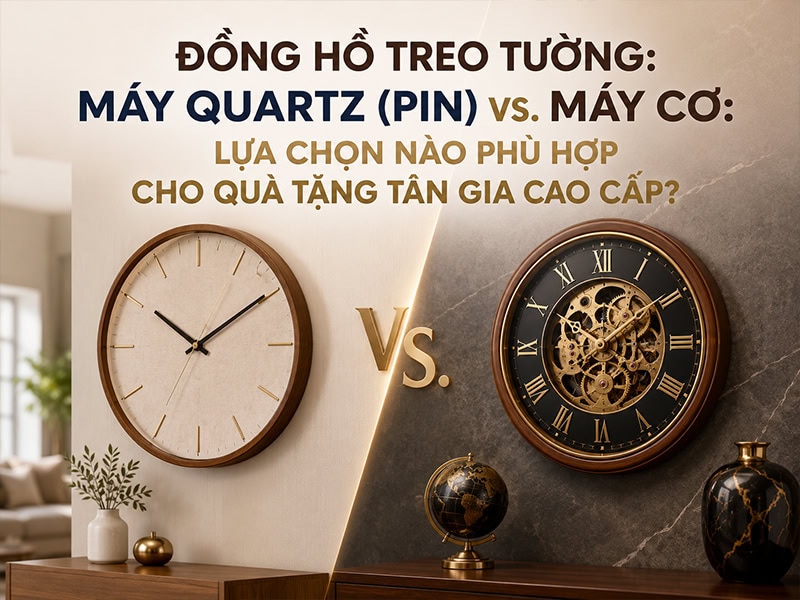 Đồng Hồ Treo Tường: Máy Quartz (Pin) Vs. Máy Cơ: Lựa Chọn Nào Phù Hợp Cho Quà Tặng Tân Gia Cao Cấp? 10 So sanh dong ho pin dong ho co