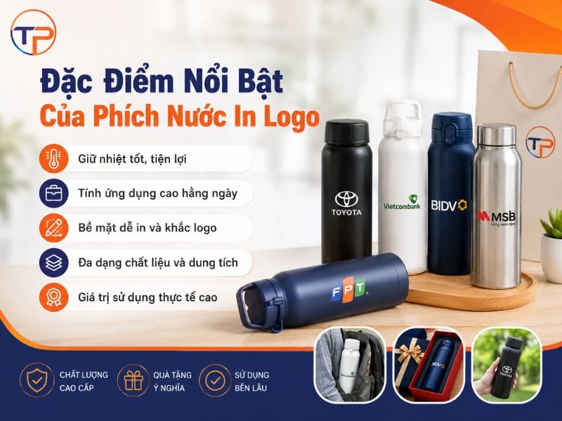Phích Nước In Logo Làm Quà Tặng: Đặc Điểm, Phân Loại, Ứng Dụng Và Top Mẫu 13 Dac diem phich nuoc in logo