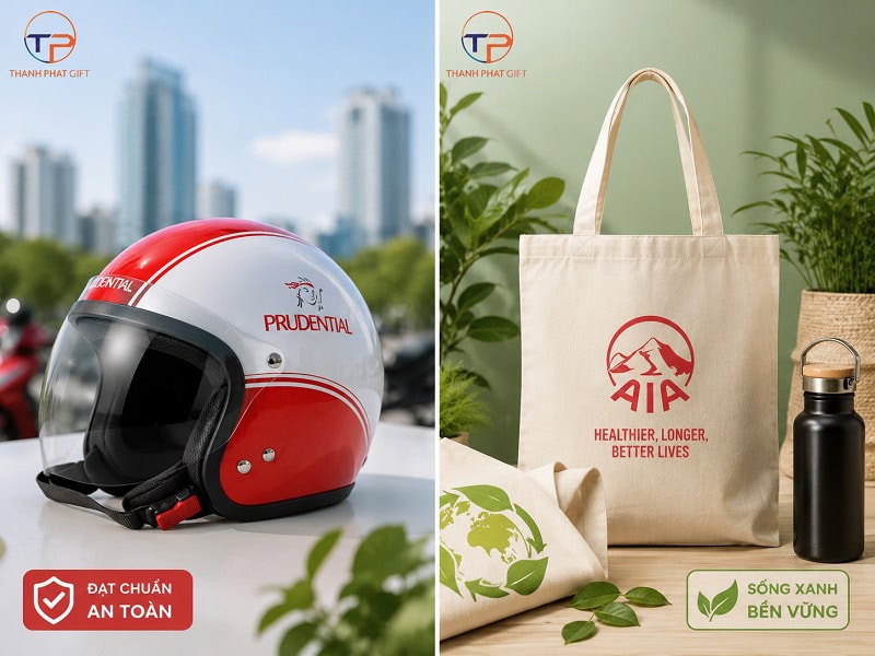 Gợi Ý Quà Tặng Doanh Nghiệp Công Ty Bảo Hiểm Prudential / Aia Ý Nghĩa 29 Non bao hiem va tui vai canvas