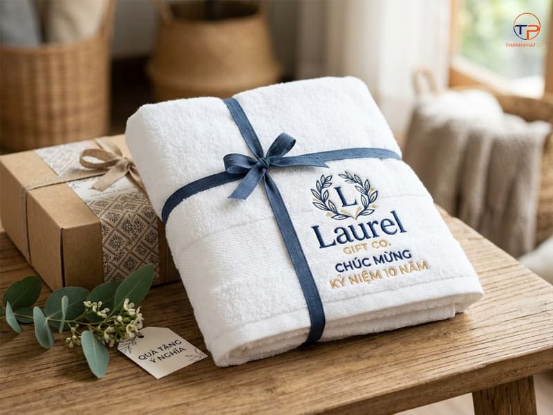 Khăn Thêu Logo Làm Quà Tặng: Đặc Điểm, Phân Loại, Ứng Dụng &Amp; Top Mẫu 14 Co nen dung khan theu logo lam qua tang