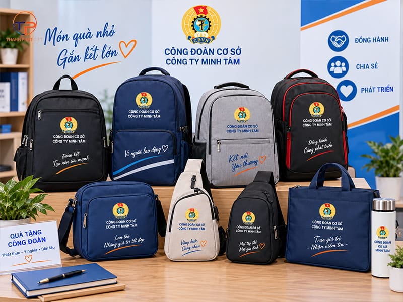 Top 9+ Món Quà Tặng Công Đoàn In Logo Đẹp, Giá Rẻ 24 Balo in logo