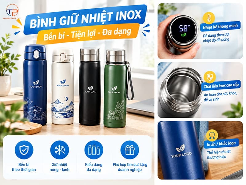 Top Mẫu Bình Giữ Nhiệt Làm Quà Tặng Trung Thu Đẹp, Giá Rẻ 15 Binh giu nhiet