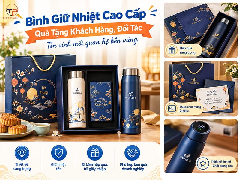 Top Mẫu Bình Giữ Nhiệt Làm Quà Tặng Trung Thu Đẹp, Giá Rẻ 17 Binh giu nhiet qua tang doi tac