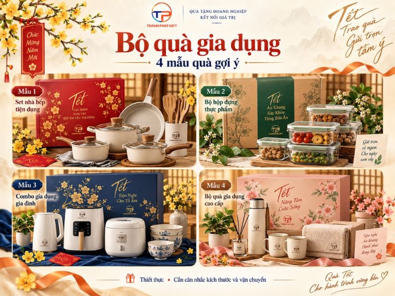 Gợi Ý Quà Tặng Doanh Nghiệp Dịp Tết, Cuối Năm Độc Đáo 45 Bo qua gia dung