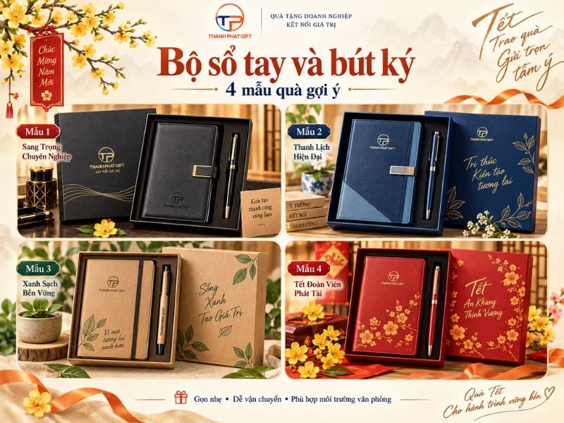 Gợi Ý Quà Tặng Doanh Nghiệp Dịp Tết, Cuối Năm Độc Đáo 33 Bo so tay but ky