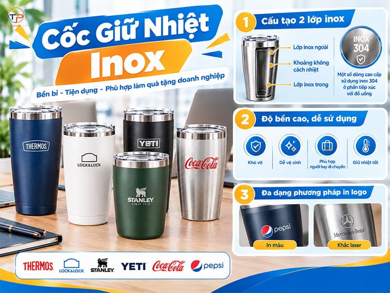 Cốc Giữ Nhiệt In Logo Làm Quà Tặng Doanh Nghiệp 19 Coc giu nhiet nhua