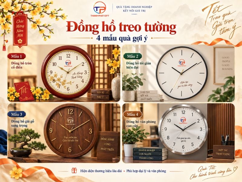 Gợi Ý Quà Tặng Doanh Nghiệp Dịp Tết, Cuối Năm Độc Đáo 47 Dong ho treo tuong 1