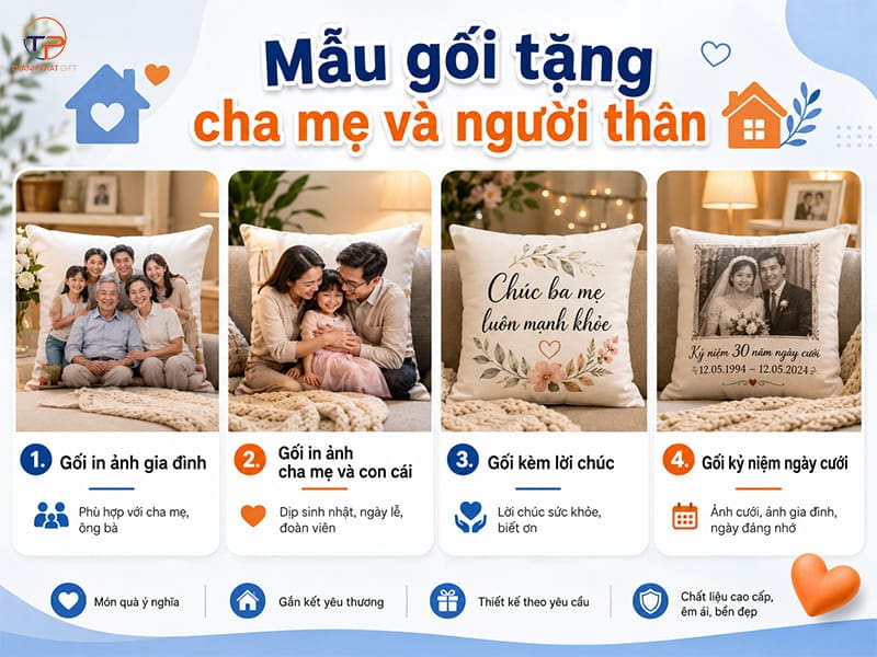 Gối Quà Tặng: Ý Nghĩa, Ứng Dụng, Phân Loại Và Top Mẫu 18 Goi tang nguoi than