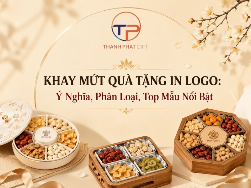 Khay mứt quà tặng in logo
