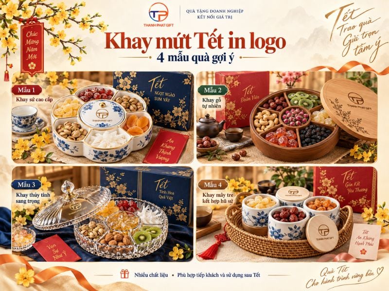 Gợi Ý Quà Tặng Doanh Nghiệp Dịp Tết, Cuối Năm Độc Đáo 31 Khay mut tet in logo