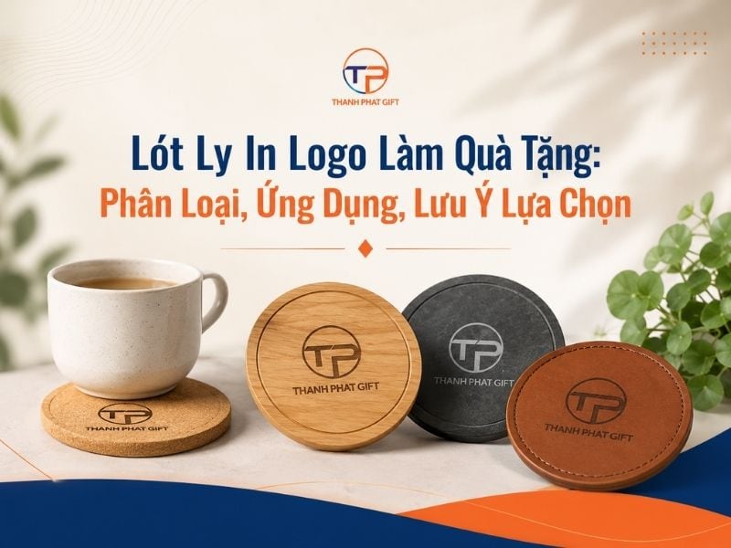 Lót ly in logo làm quà tặng