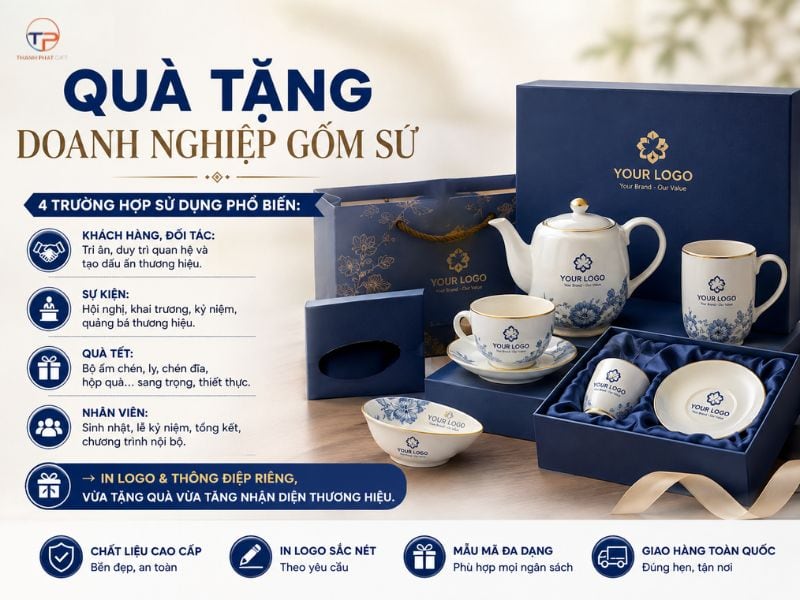 Quà Tặng Doanh Nghiệp Gốm Sứ: Ý Nghĩa, Phân Loại, Ứng Dụng &Amp; Top Mẫu 24 Ung dung qua tang gom su
