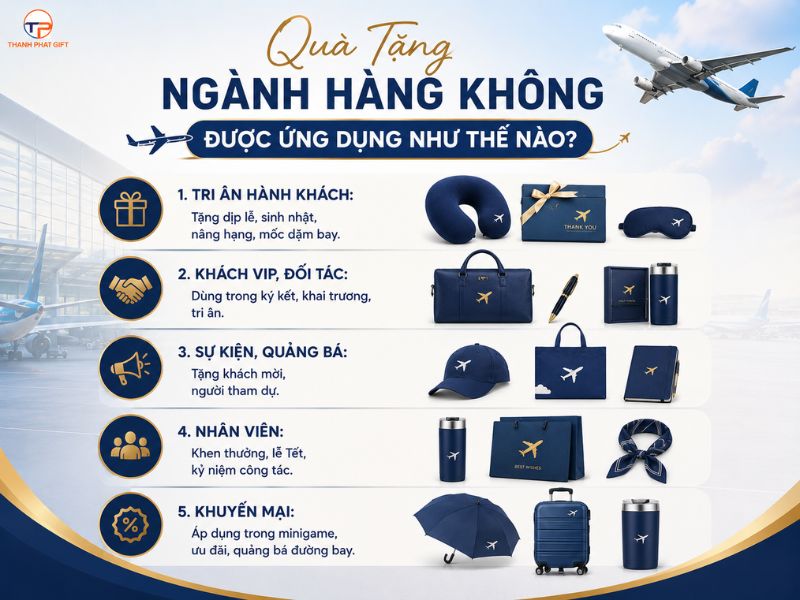 Ung dung qua tang nganh hang khong