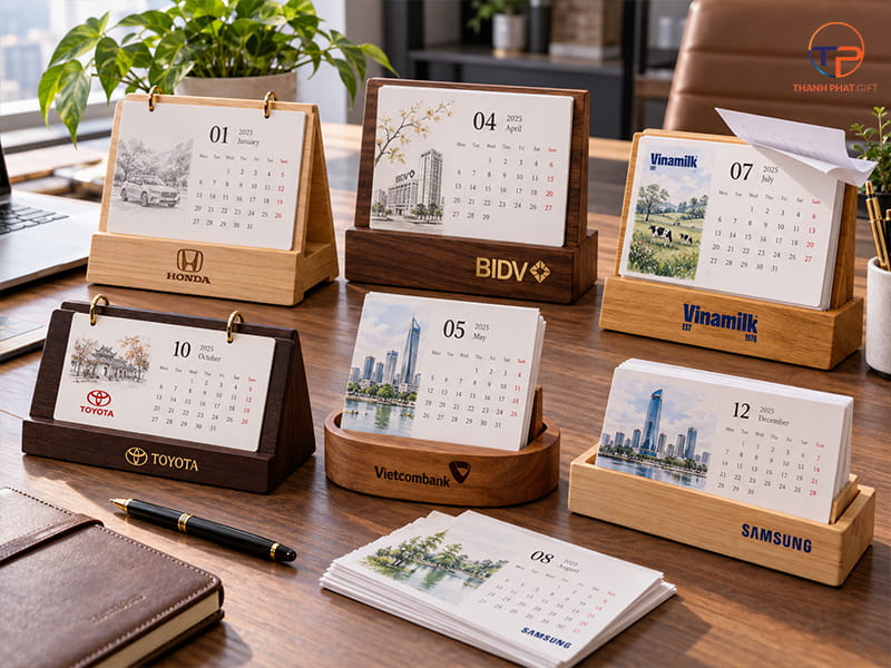 Top 15+ Mẫu Lịch Gỗ Để Bàn Làm Quà Tặng Doanh Nghiệp Đẹp, Sang Trọng 27 Lich go de roi