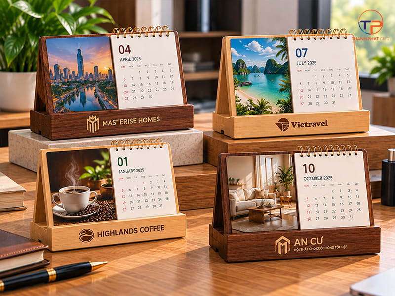 Top 15+ Mẫu Lịch Gỗ Để Bàn Làm Quà Tặng Doanh Nghiệp Đẹp, Sang Trọng 37 Lich go in hinh